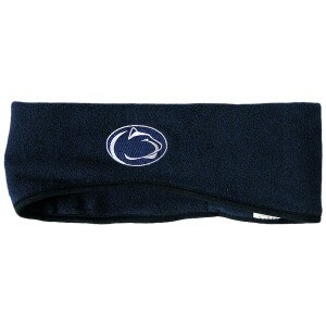navy fleece winter headband with Penn State Athletic Logo